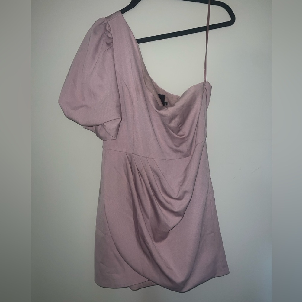 Mauve Short One Shoulder Dress
